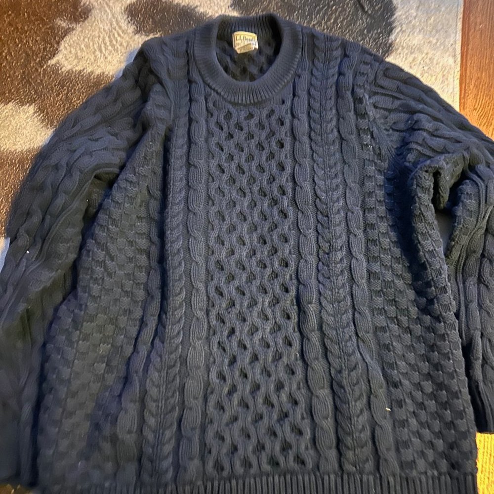 Classic LL Bean Cable Knit Sweater